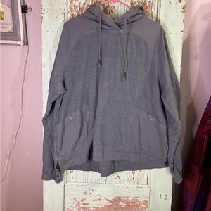 REI Cooperative grey organic cotton hemp blend hoodie